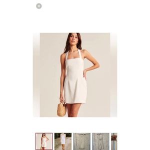 Abercrombie and fitch white halter dress
